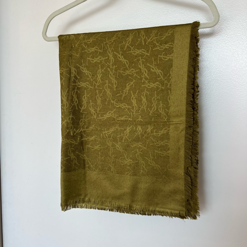 Yves Saint Laurent Wool and Silk Stole / Wrap / Scarf